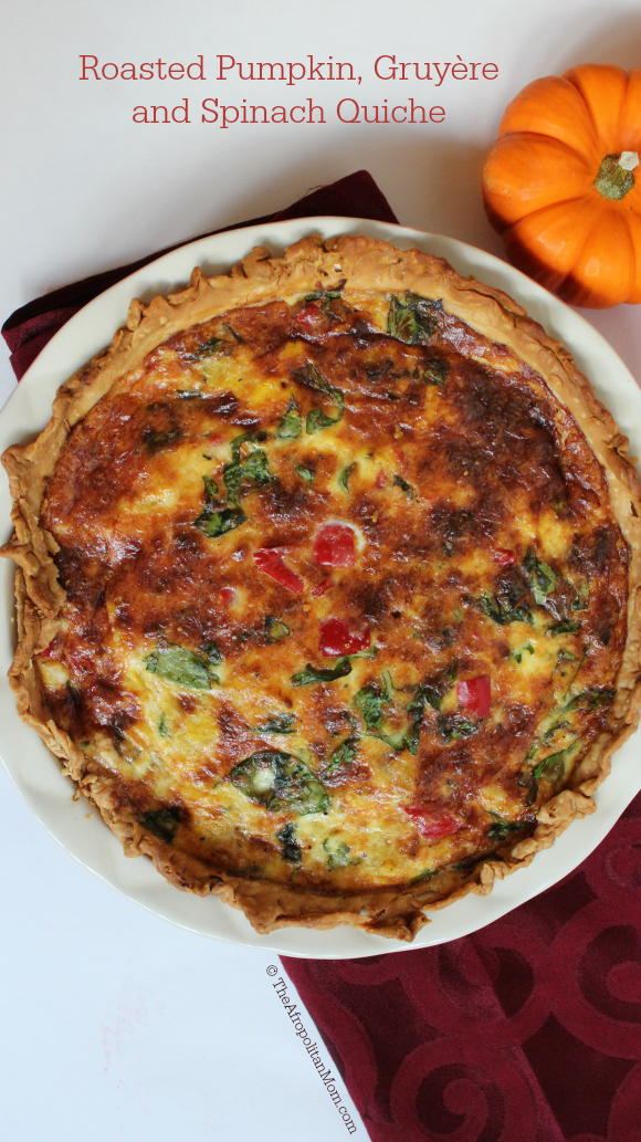 Roasted Pumpkin, Gruyère and Spinach Quiche – Afropolitan Mom